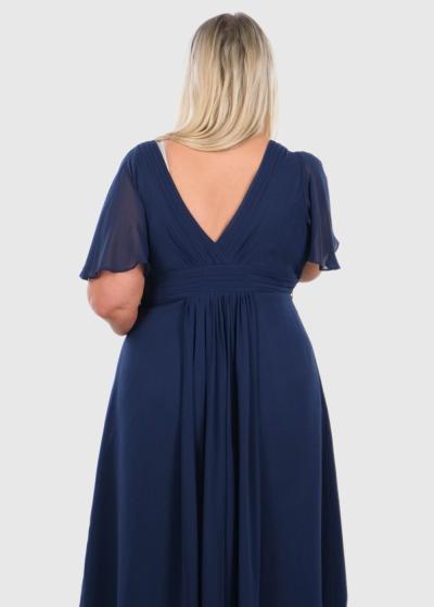 Azana Lielo izmēru tumši zila īsa vakarkleita - back