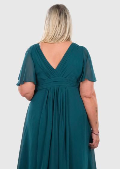 Azana Lielo izmēru zaļa īsa vakarkleita - back