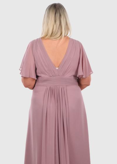 Bruna Lielo izmēru gara vakarkleita - back