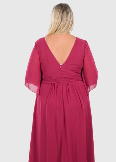 Amori Lielo izmēru rozā vakarkleita - back