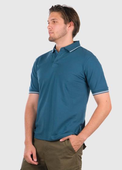 Akihiko zils polo krekls - back