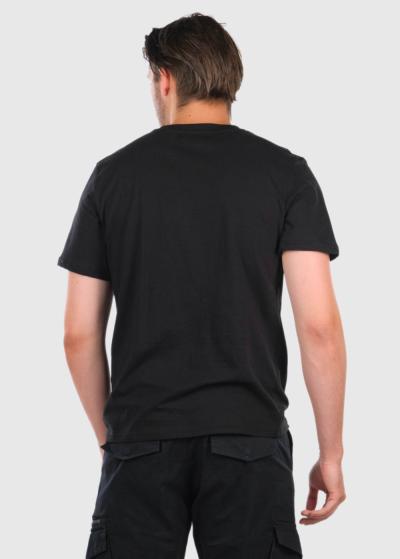 Aries melns t-krekls ar uzrakstiem  - back