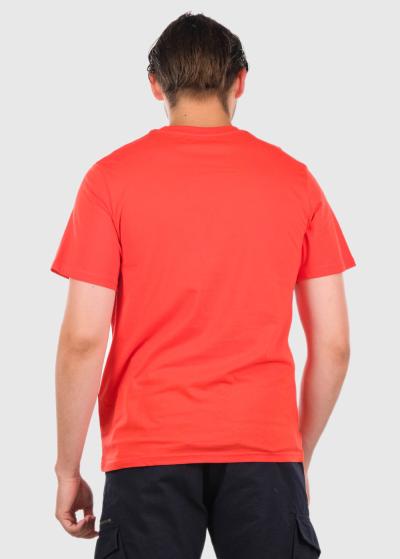 Aries sarkans t-krekls ar uzrakstiem  - back