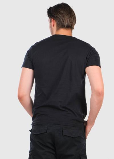 Adham melns vīriešu t-krekls ar rakstu - back