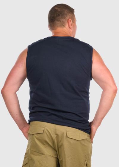 Britto Lielo Izmēru tumši zils t-krekls ar uzrakstiem  - back