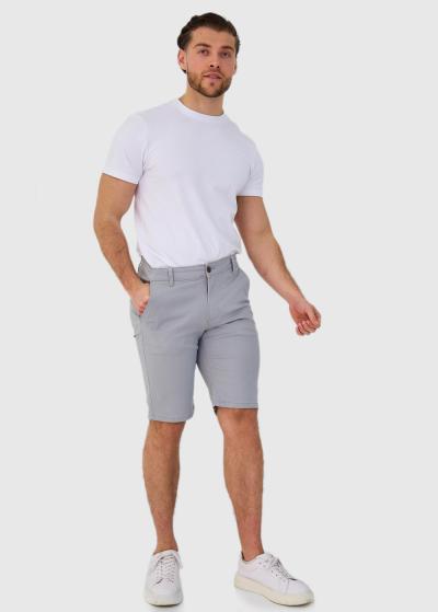 Pelēki vīriešu šorti ar kabatām - back