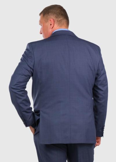 Brain Lielo izmēru zils klasisks uzvalks ar vilnu - back