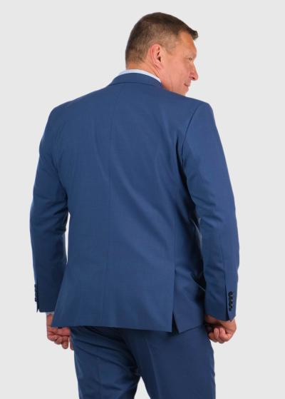 Akeno Lielo izmēru zils pieguļošs uzvalks ar vilnu - back