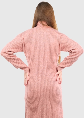 Aurora rozā džemperkleita ar rāvējslēdzēju - back