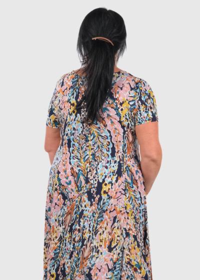 Amela Lielo izmēru kleita ar rakstu  - back