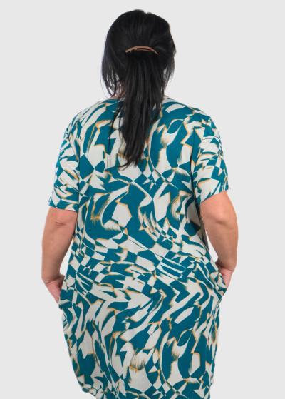 Anunciación Lielo izmēru zaļa blūze - back