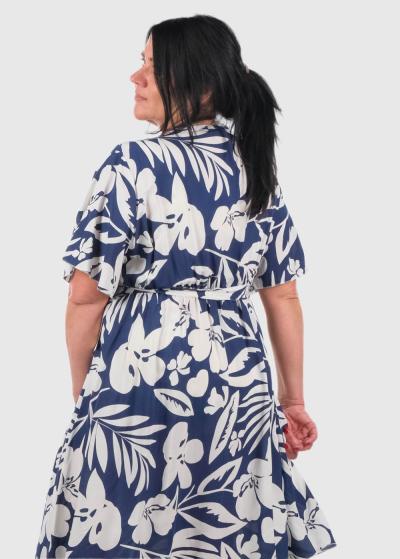 Brisa zila kleita ar rakstu  - back