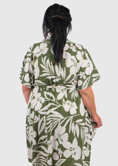 Brisa haki kleita ar rakstu  - back