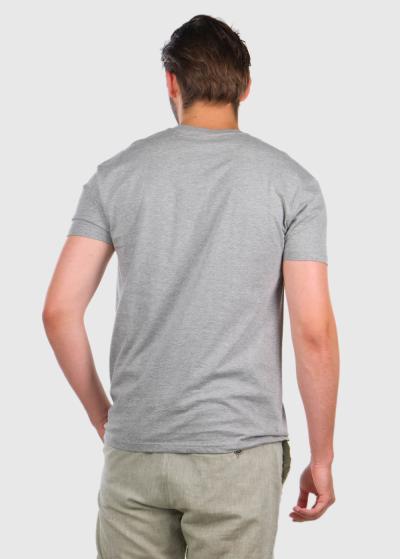 Aref pelēks vīriešu t-krekls ar rakstu - back