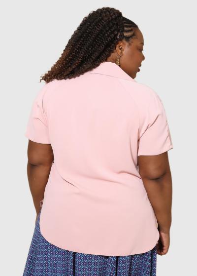 Armanda Lielo izmēru gaiši rozā sieviešu krekls - back