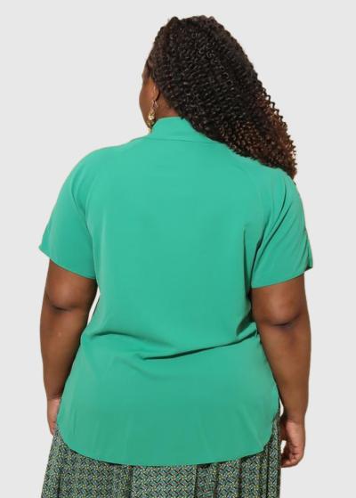 Armanda Lielo izmēru zaļa sieviešu krekls - back