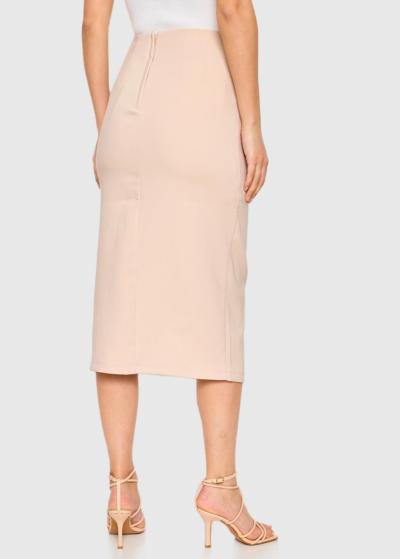 Chinara bēši svārki ar šķēlumu - back