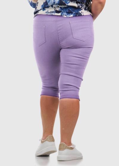 Ginevra Lielo izmēru gaiši violetas saīsinātas bikses - back