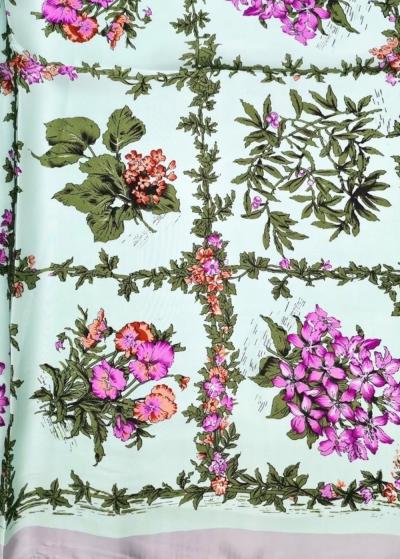 Cibelle sieviešu zīda lakats ar ziedu rakstu  - back