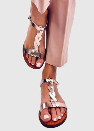 Chaymaa sieviešu sandales ar plakanu zoli  - back