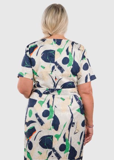 Annetta Lielo izmēru vakarkleita ar jostu - back