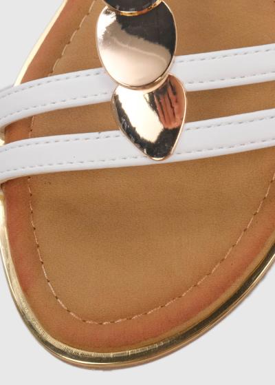 Dianora sieviešu sandales ar plakanu zoli  - back