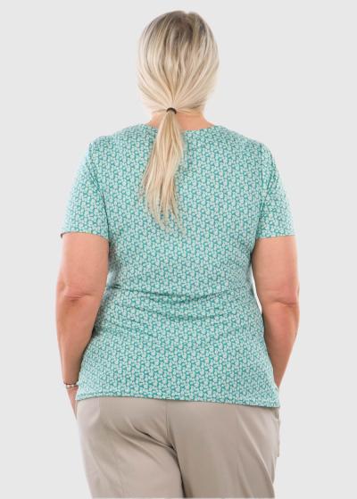 Alexia Lielo izmēru blūze ar rakstu - back