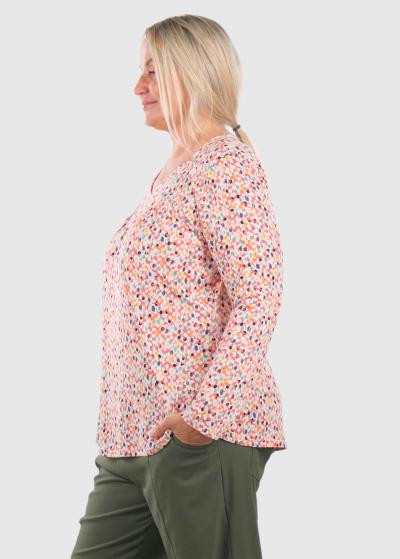 Aslaug Lielo izmēru blūze ar garām piedurknēm - back