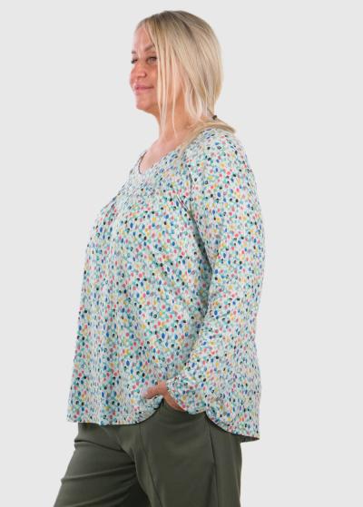 Aslaug Lielo izmēru blūze ar garām piedurknēm - back