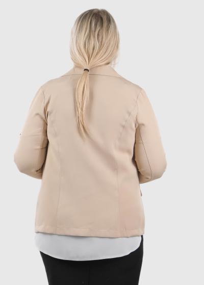 Julia Lielo izmēru bēša sieviešu žakete - back
