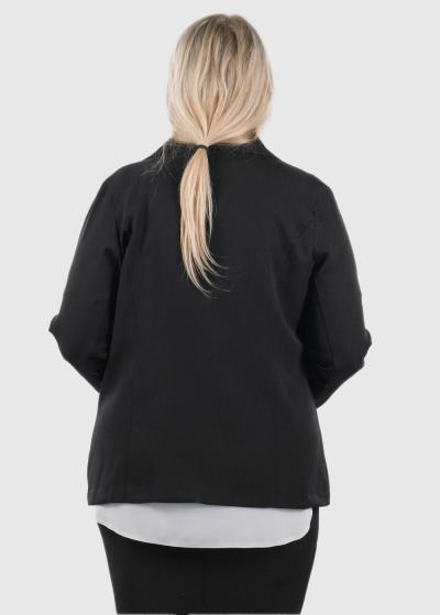 Julia Lielo izmēru melna sieviešu žakete - back