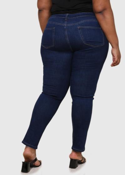 Chetan Lielo izmēru tumši zili sieviešu džinsi - back