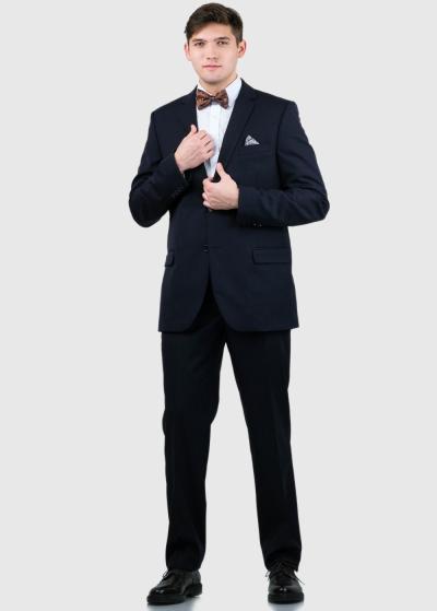 Lando Regular Fit tumši zilas vīriešu bikses - back