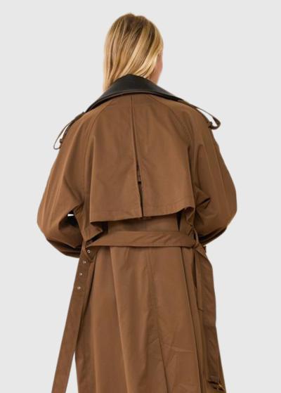 Darlyn brūns sieviešu mētelis - back