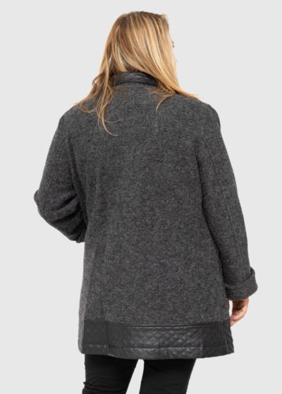 Dimitra Lielo izmēru tumši pelēks sieviešu mētelis - back