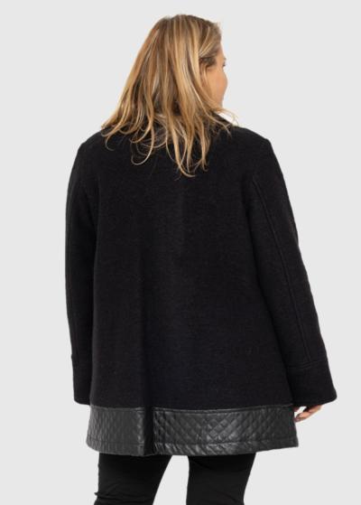 Dimitra Lielo izmēru melns sieviešu mētelis - back