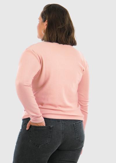 Eulalia Lielo izmēru gaiši rozā sieviešu bītlene - back