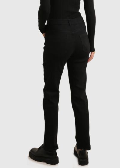 Dakaria melni sieviešu džinsi ar augstu jostasvietu - back