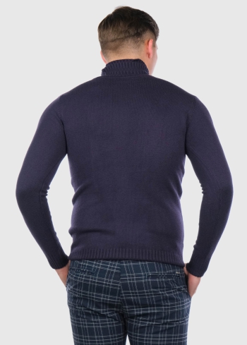 Felice tumši zila vīriešu bītlene ar rakstu - back