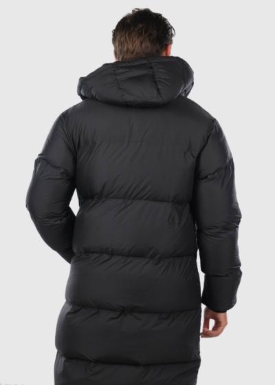 Melna vīriešu gara jaka - back