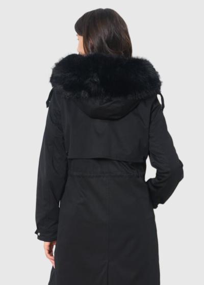 Dorota melna gara jaka ar aukliņas aizdari  - back