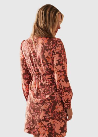 Elpida īsa kleita ar ziedu rakstu  - back