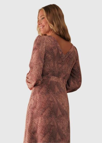 Ekaterina gara kleita ar rakstu  - back