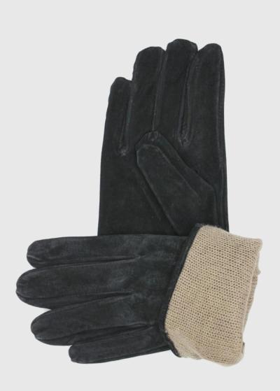 Danhy melni ādas cimdi - back