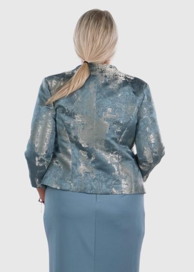 Delphia Lielo izmēru zila vakarkleita ar žaketi  - back