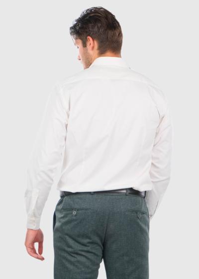 Slim Fit balts vīriešu krekls - back