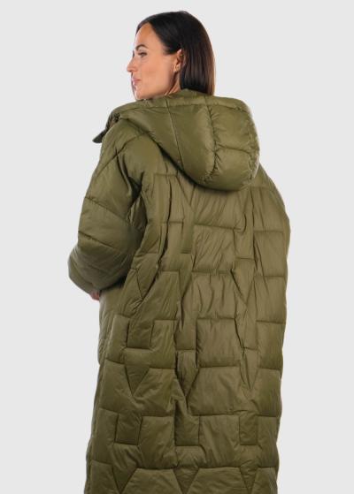 Elzira zaļa brīva piegriezuma jaka - back