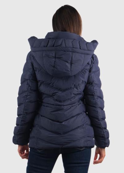 Esmer tumši zila sieviešu īsa jaka - back