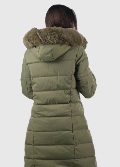 Efa zaļa pagarināta jaka - back