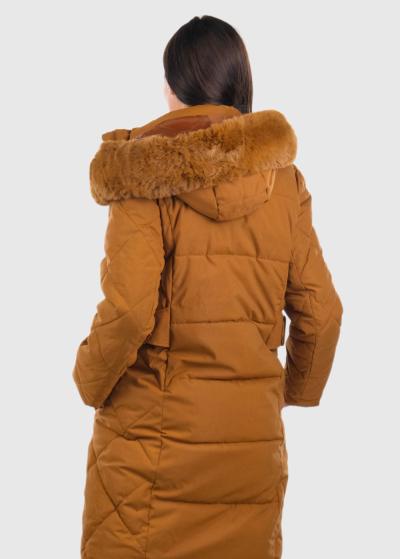 Elia brūna pagarināta jaka - back